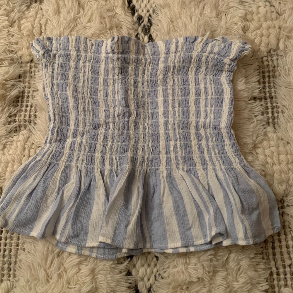 American Eagle striped flare tube top